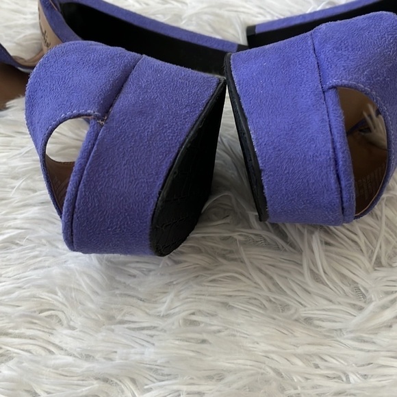 Candies Women’s heels Purple Suede Open-toe Platform size 7.5 M - Picture 6 of 13